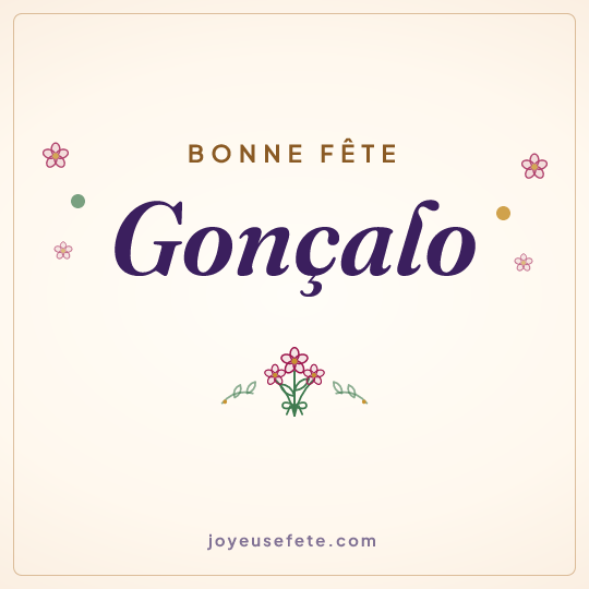 Image carrée « Bonne fête Gonçalo » pour WhatsApp