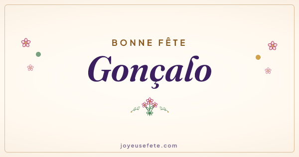 Image « Bonne fête Gonçalo » au format large