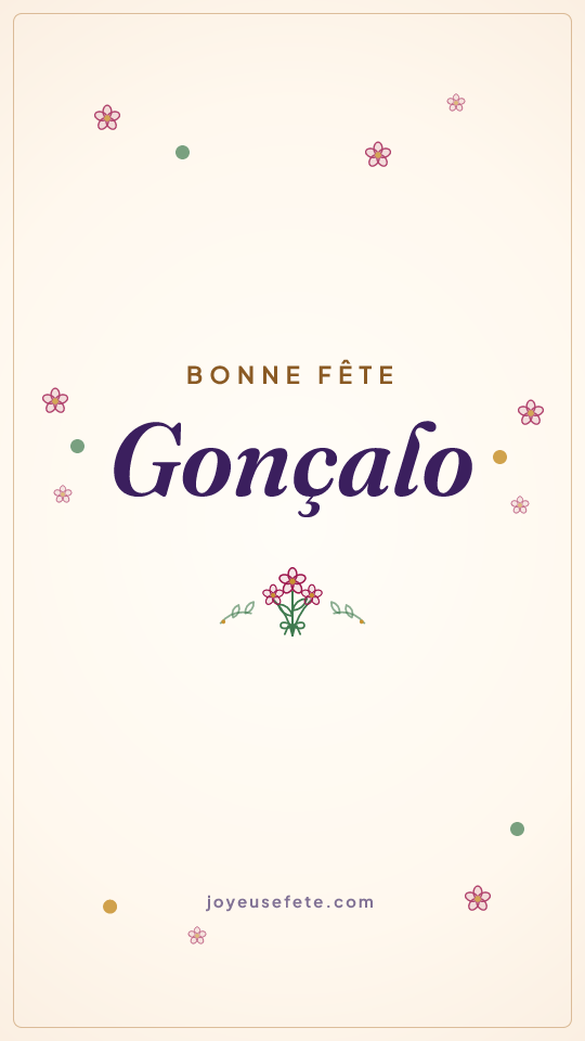Image « Bonne fête Gonçalo » au format story