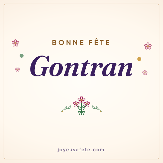Image carrée « Bonne fête Gontran » pour WhatsApp