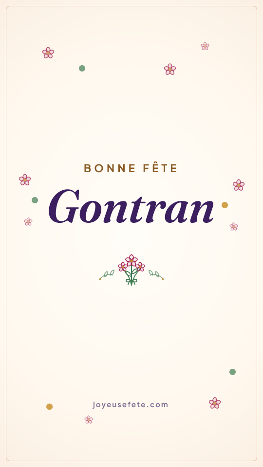 Image « Bonne fête Gontran » au format story