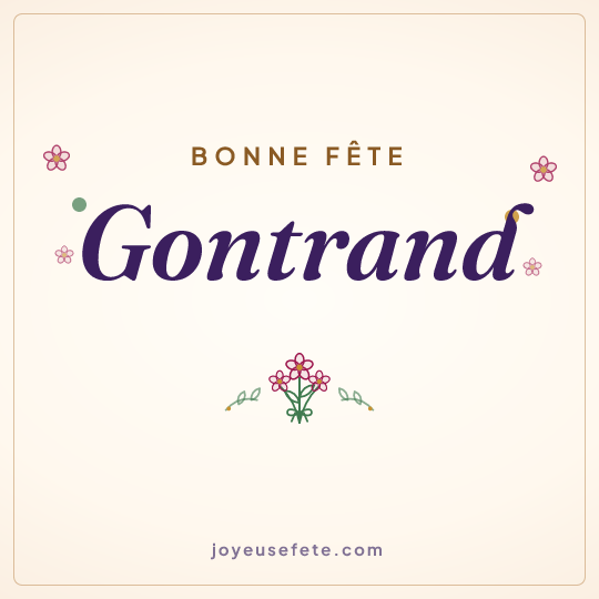 Image carrée « Bonne fête Gontrand » pour WhatsApp