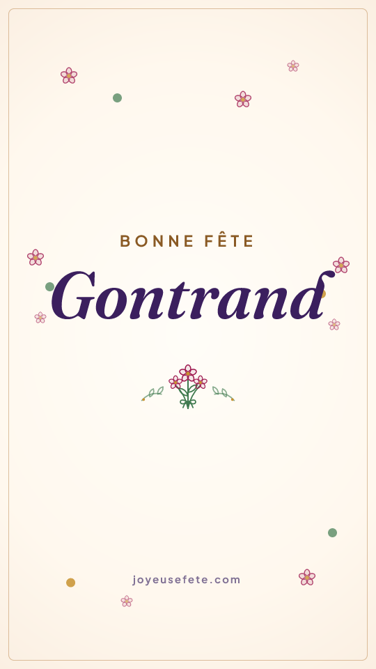 Image « Bonne fête Gontrand » au format story