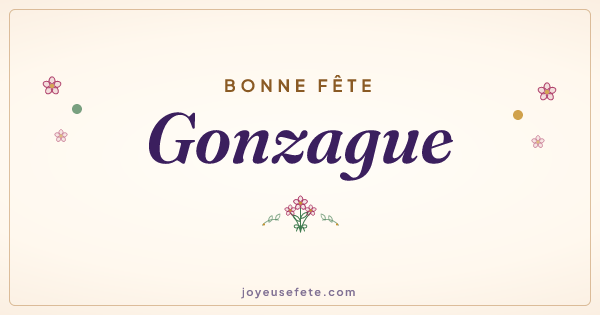 Image « Bonne fête Gonzague » au format large
