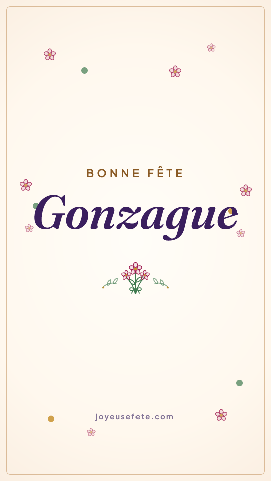 Image « Bonne fête Gonzague » au format story