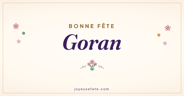 Image « Bonne fête Goran » au format large