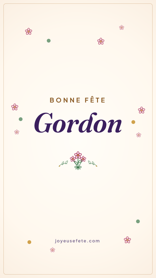 Image « Bonne fête Gordon » au format story