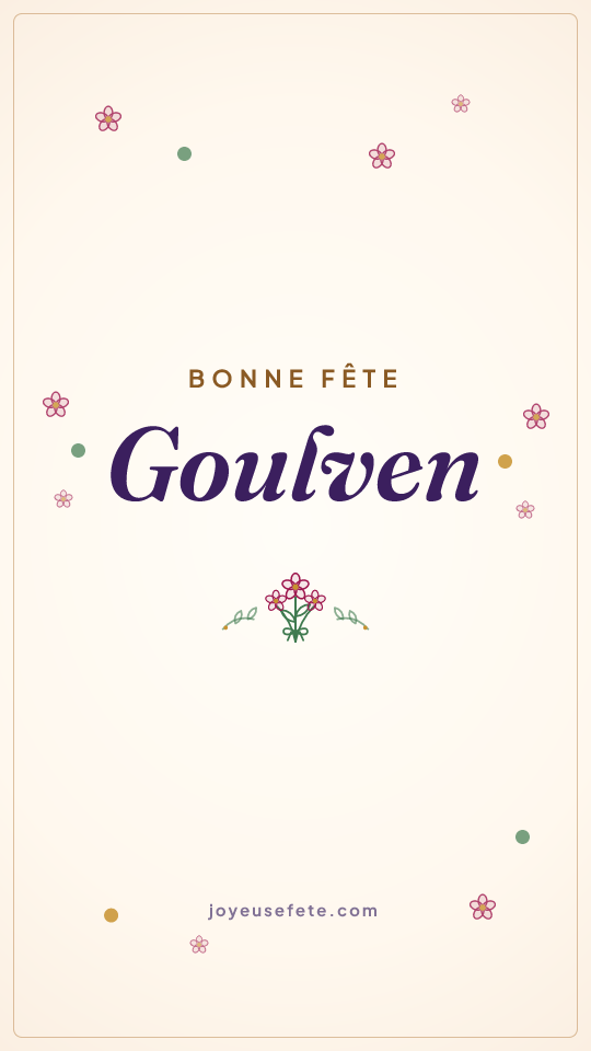 Image « Bonne fête Goulven » au format story