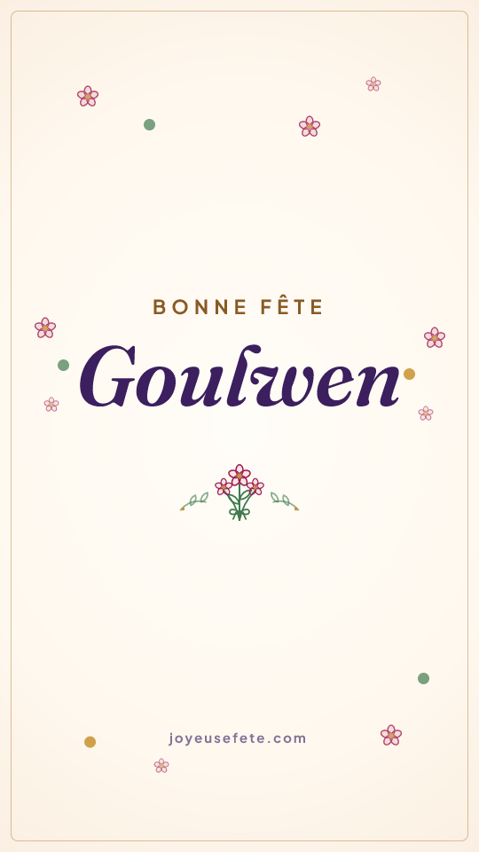 Image « Bonne fête Goulwen » au format story