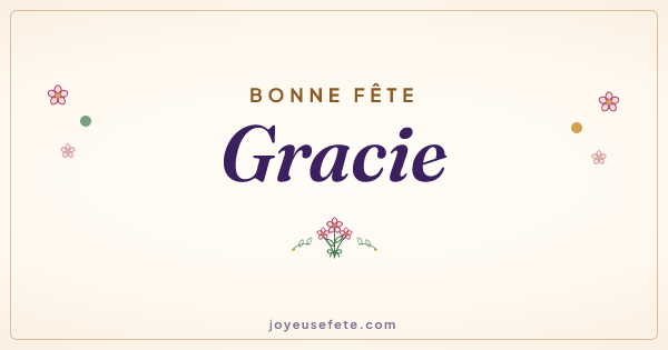 Image « Bonne fête Gracie » au format large
