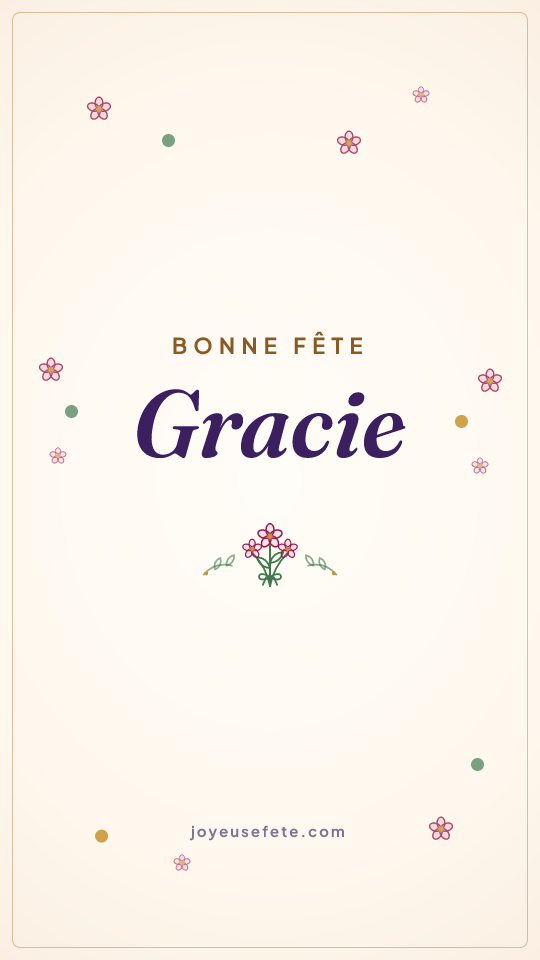 Image « Bonne fête Gracie » au format story