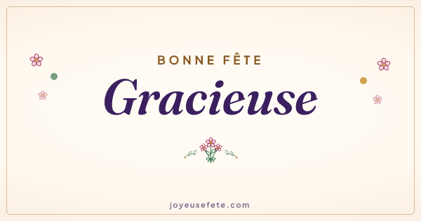 Image « Bonne fête Gracieuse » au format large