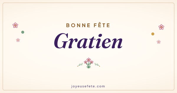Image « Bonne fête Gratien » au format large