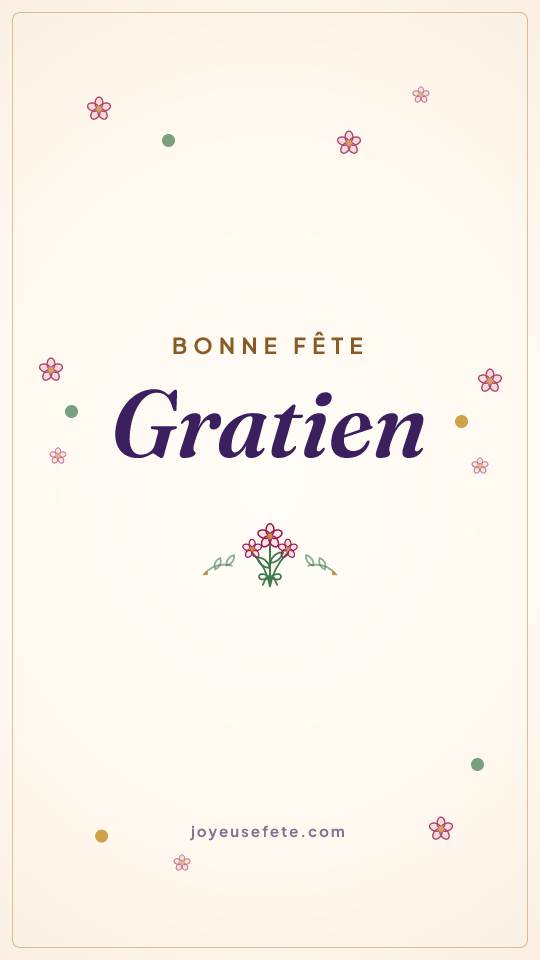 Image « Bonne fête Gratien » au format story
