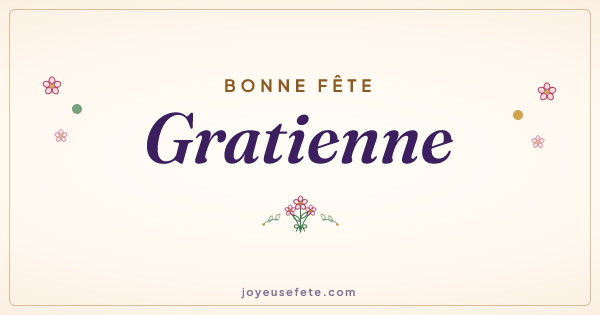 Image « Bonne fête Gratienne » au format large