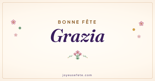 Image « Bonne fête Grazia » au format large