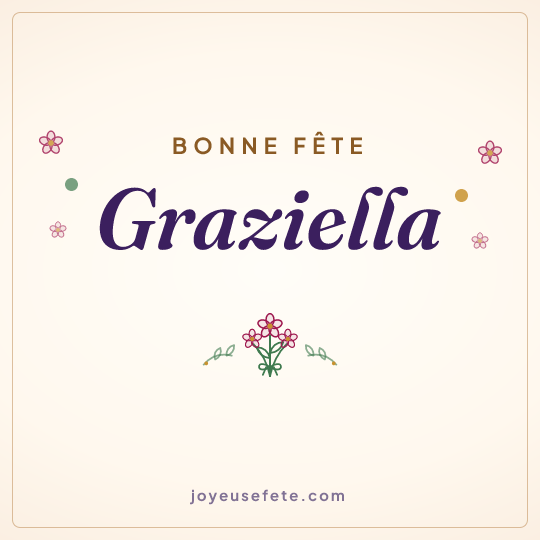 Image carrée « Bonne fête Graziella » pour WhatsApp