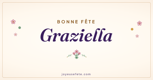 Image « Bonne fête Graziella » au format large