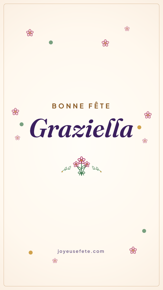Image « Bonne fête Graziella » au format story