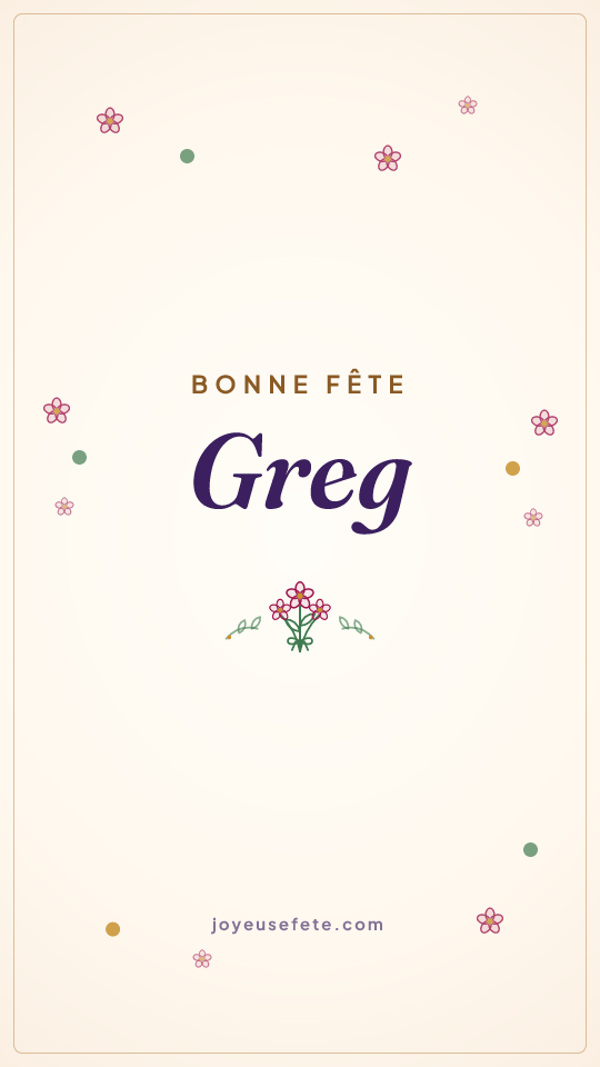 Image « Bonne fête Greg » au format story