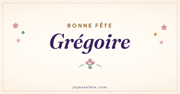 Image « Bonne fête Grégoire » au format large