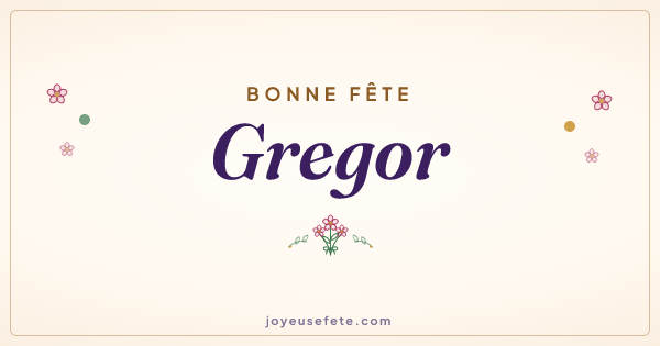 Image « Bonne fête Gregor » au format large
