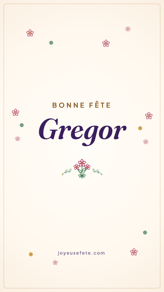 Image « Bonne fête Gregor » au format story