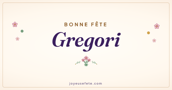 Image « Bonne fête Gregori » au format large