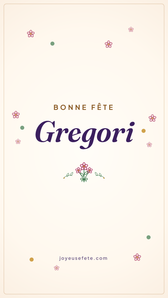 Image « Bonne fête Gregori » au format story
