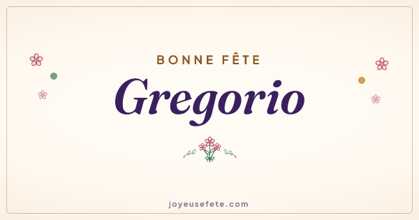 Image « Bonne fête Gregorio » au format large