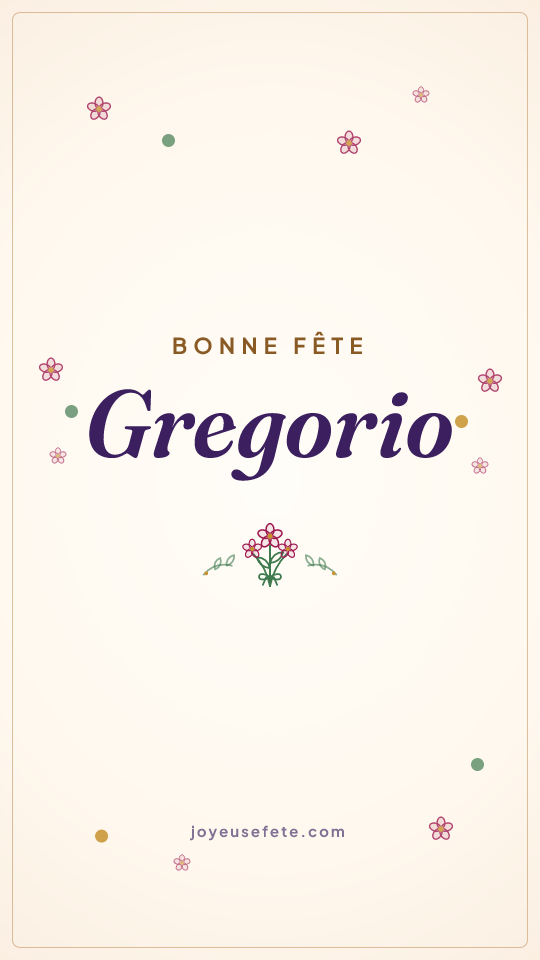 Image « Bonne fête Gregorio » au format story