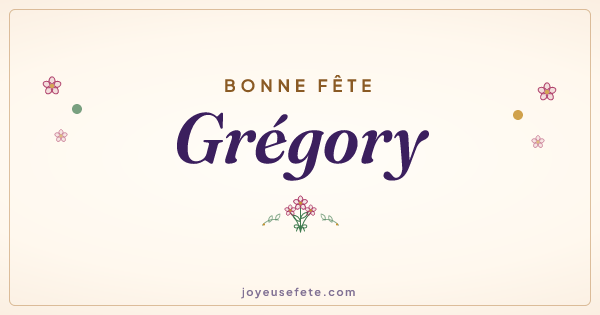 Image « Bonne fête Grégory » au format large