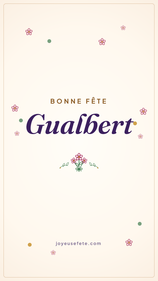 Image « Bonne fête Gualbert » au format story