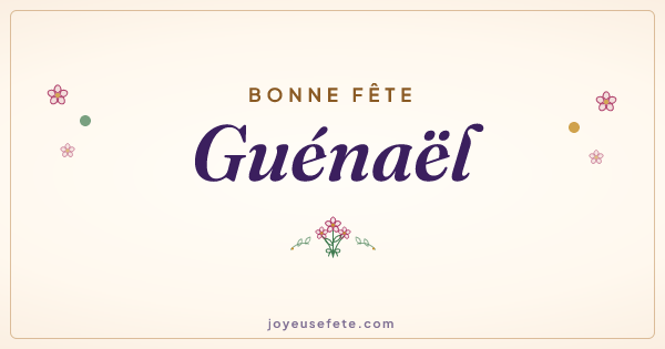 Image « Bonne fête Guénaël » au format large