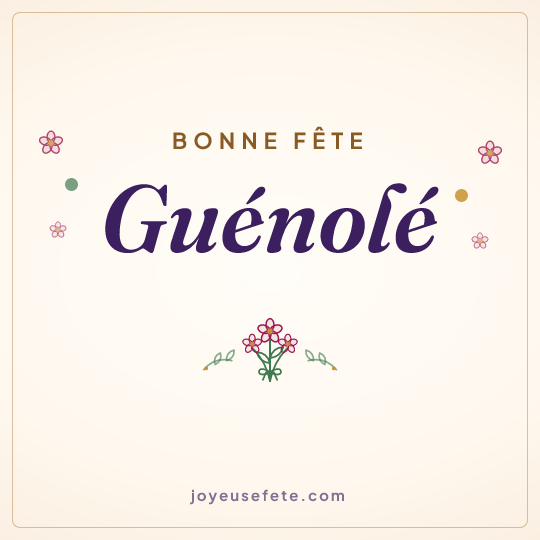 Image carrée « Bonne fête Guénolé » pour WhatsApp