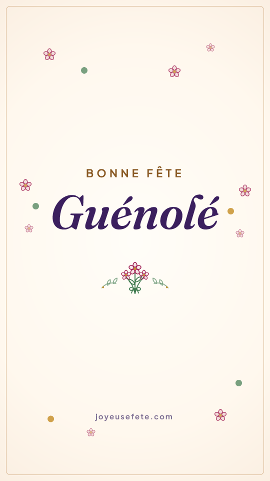 Image « Bonne fête Guénolé » au format story