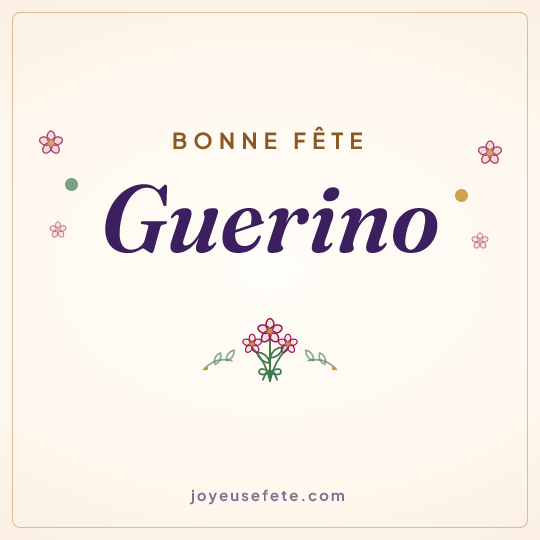 Image carrée « Bonne fête Guerino » pour WhatsApp