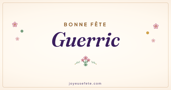 Image « Bonne fête Guerric » au format large