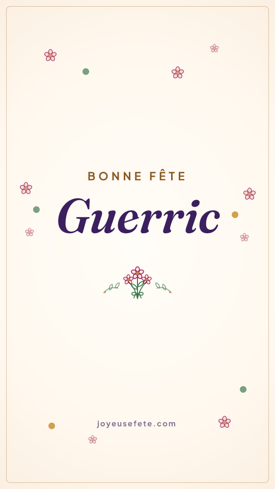 Image « Bonne fête Guerric » au format story
