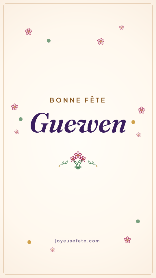 Image « Bonne fête Guewen » au format story
