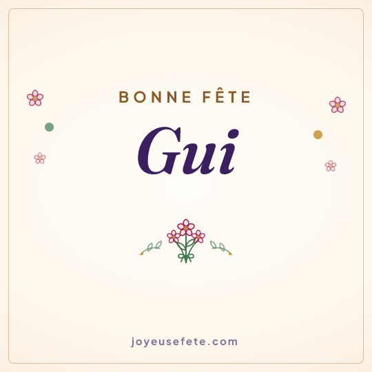 Image carrée « Bonne fête Gui » pour WhatsApp