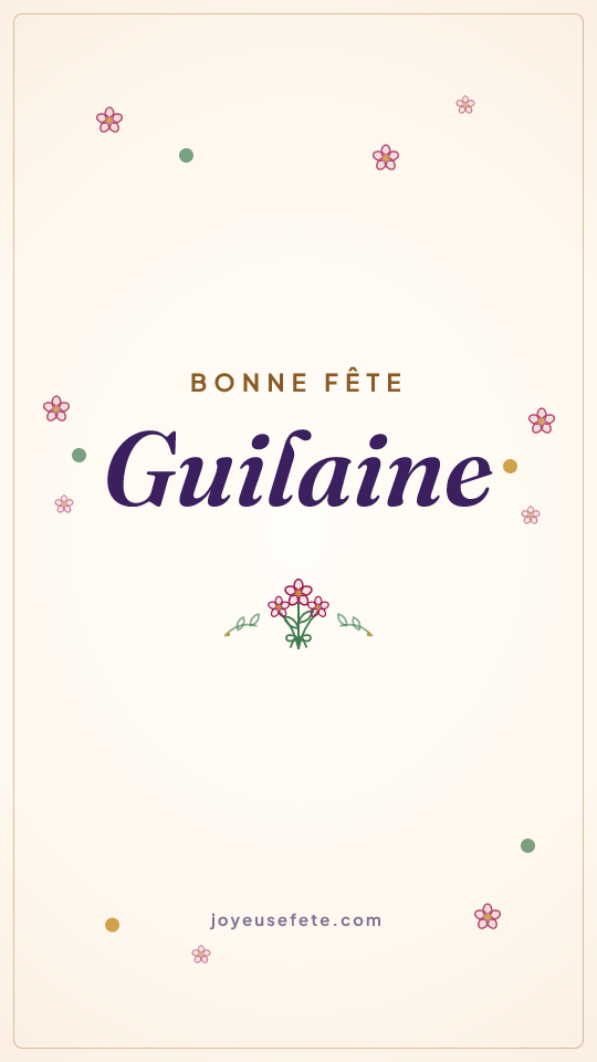 Image « Bonne fête Guilaine » au format story