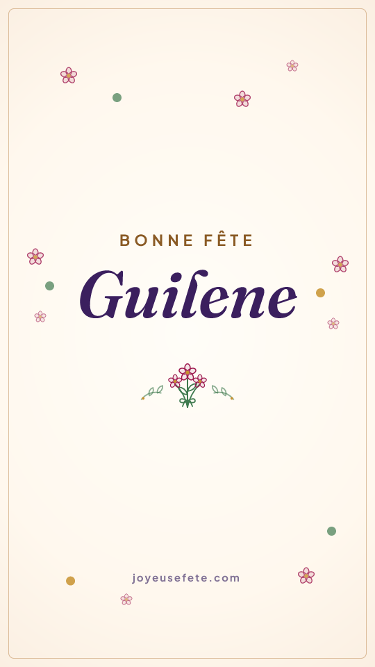 Image « Bonne fête Guilene » au format story