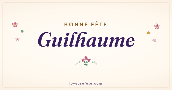 Image « Bonne fête Guilhaume » au format large
