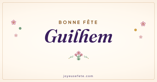 Image « Bonne fête Guilhem » au format large