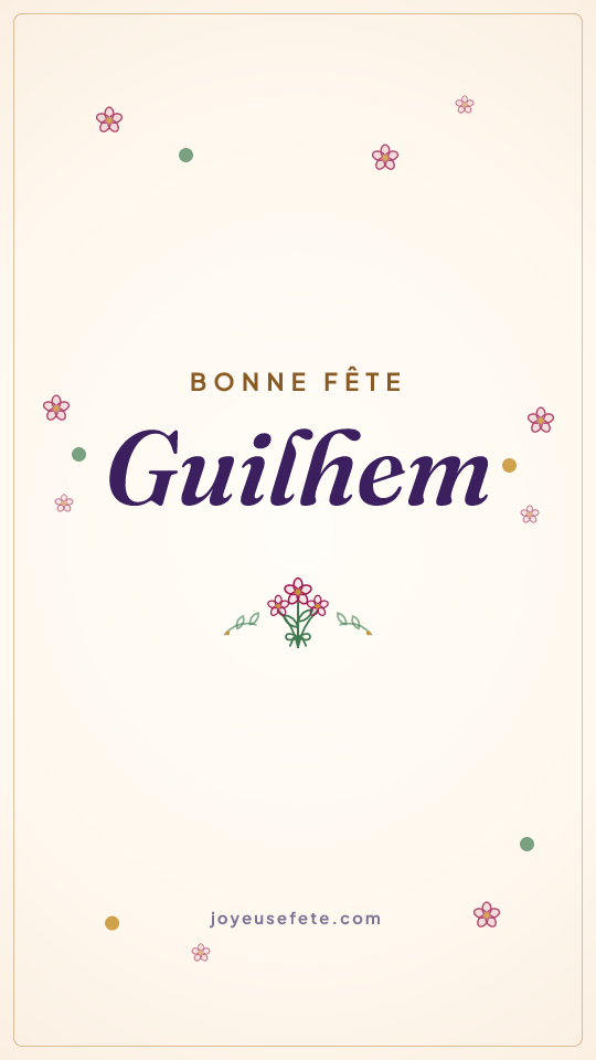 Image « Bonne fête Guilhem » au format story