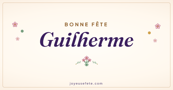 Image « Bonne fête Guilherme » au format large