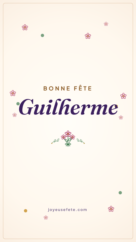 Image « Bonne fête Guilherme » au format story