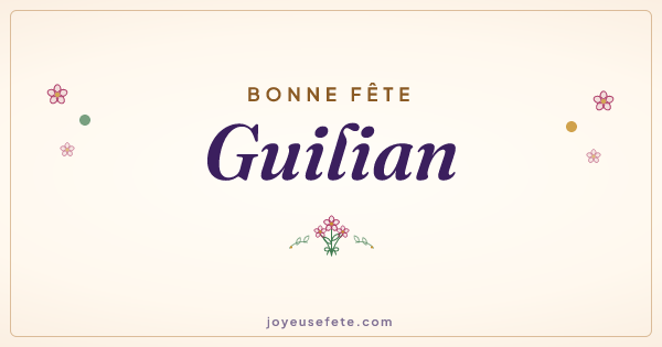 Image « Bonne fête Guilian » au format large