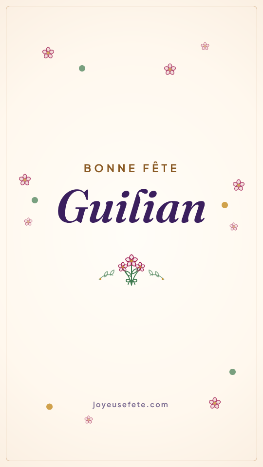Image « Bonne fête Guilian » au format story